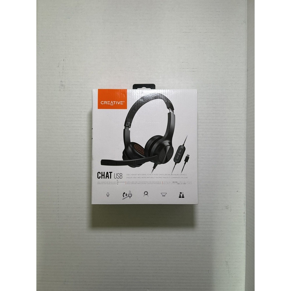 Creative Labs Chat On-Ear USB Headset - EF0980 - NEW
